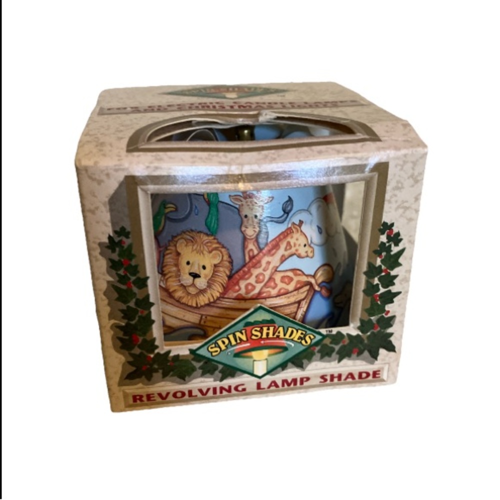 Vintage 1994 Spin Shade Revolving Lamp Shade Noah’s Ark